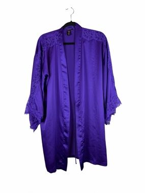 Victoria’s Secret Purple Satin Lace Robe XS/S